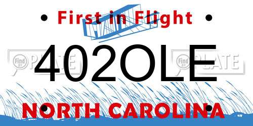 402OLE North Carolina License Plate