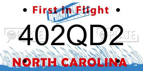 402QD2 North Carolina License Plate
