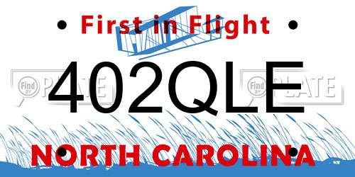 402QLE North Carolina License Plate