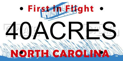 40ACRES North Carolina License Plate