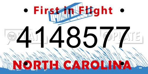 4148577 North Carolina License Plate