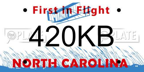 420KB North Carolina License Plate