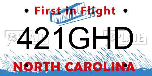 421GHD North Carolina License Plate