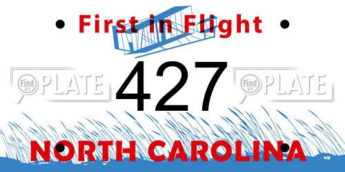 427 North Carolina License Plate