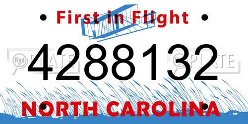 4288132 North Carolina License Plate