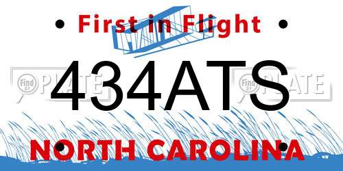 434ATS North Carolina License Plate