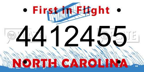4412455 North Carolina License Plate