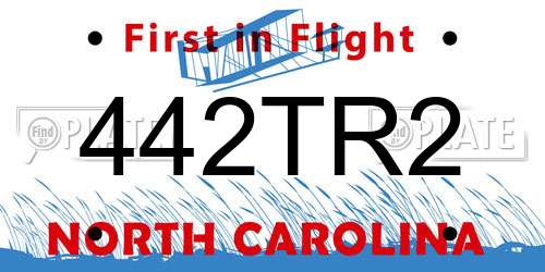 442TR2 North Carolina License Plate