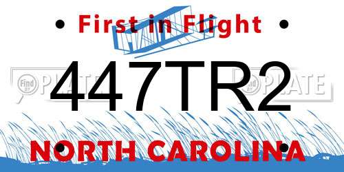 447TR2 North Carolina License Plate