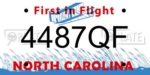 4487QF North Carolina License Plate