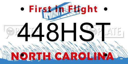 448HST North Carolina License Plate
