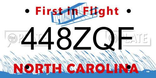 448ZQF North Carolina License Plate