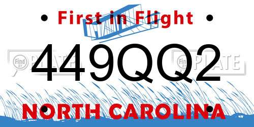 449QQ2 North Carolina License Plate