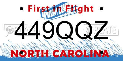 449QQZ North Carolina License Plate