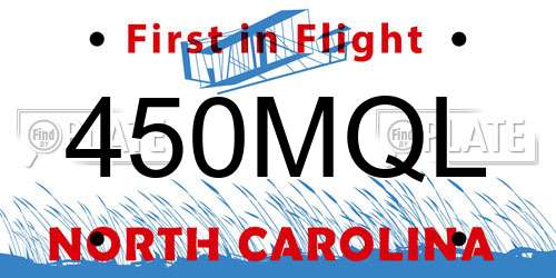 450MQL North Carolina License Plate