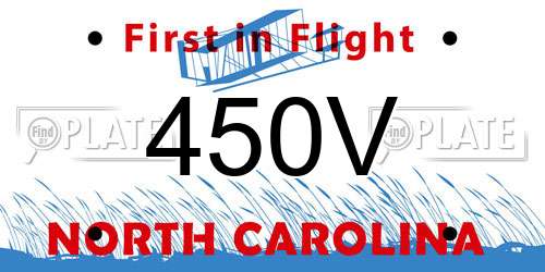 450V North Carolina License Plate
