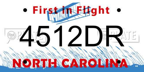 4512DR North Carolina License Plate