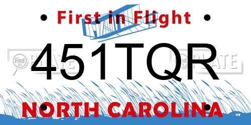 451TQR North Carolina License Plate