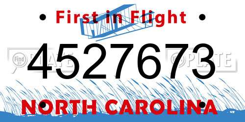 4527673 North Carolina License Plate