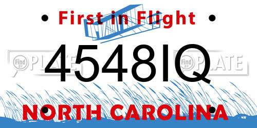 4548IQ North Carolina License Plate