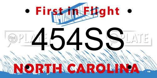 454SS North Carolina License Plate
