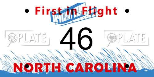 46 North Carolina License Plate