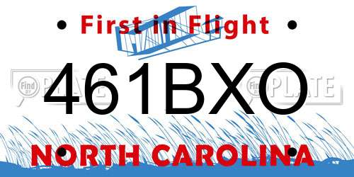 461BXO North Carolina License Plate