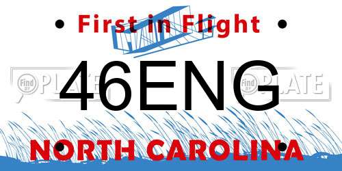 46ENG North Carolina License Plate