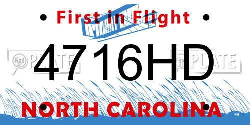 4716HD North Carolina License Plate