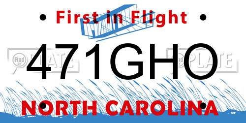 471GHO North Carolina License Plate