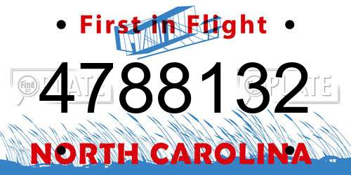 4788132 North Carolina License Plate