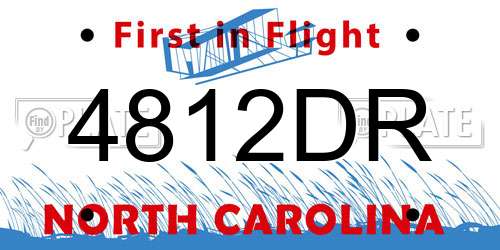 4812DR North Carolina License Plate