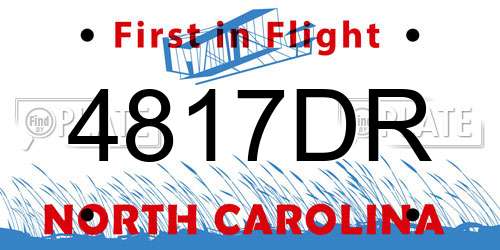 4817DR North Carolina License Plate