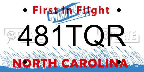 481TQR North Carolina License Plate