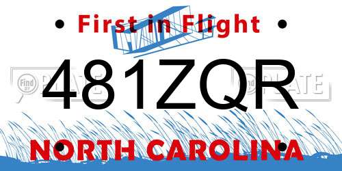 481ZQR North Carolina License Plate
