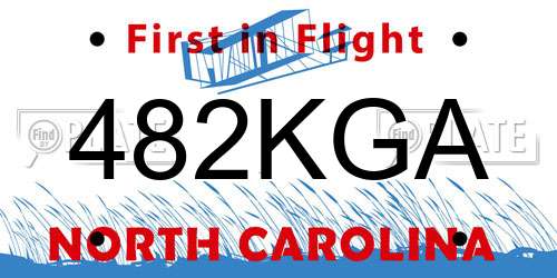 482KGA North Carolina License Plate