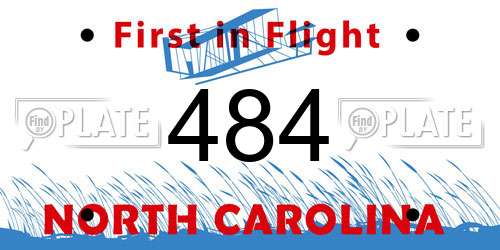 484 North Carolina License Plate