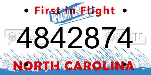 4842874 North Carolina License Plate