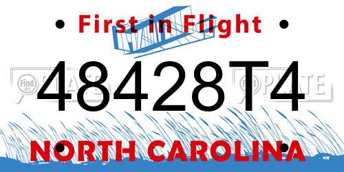 48428T4 North Carolina License Plate