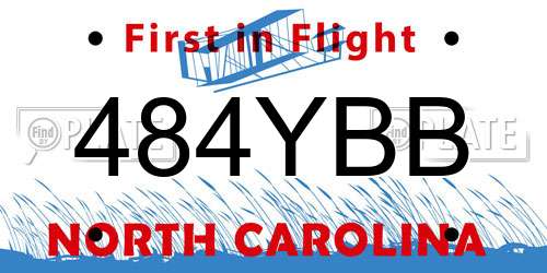 484YBB North Carolina License Plate