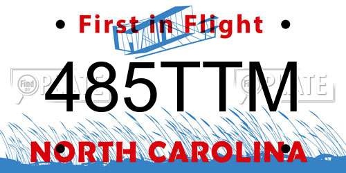 485TTM North Carolina License Plate