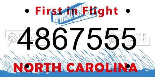 4867555 North Carolina License Plate