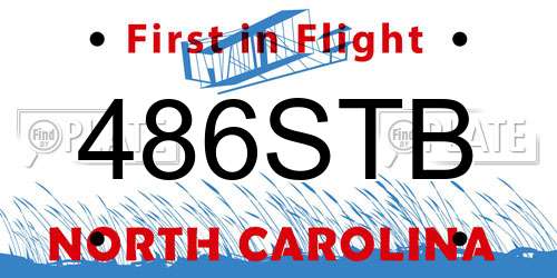 486STB North Carolina License Plate