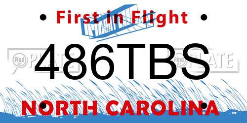 486TBS North Carolina License Plate