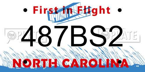 487BS2 North Carolina License Plate