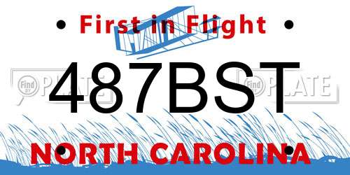 487BST North Carolina License Plate