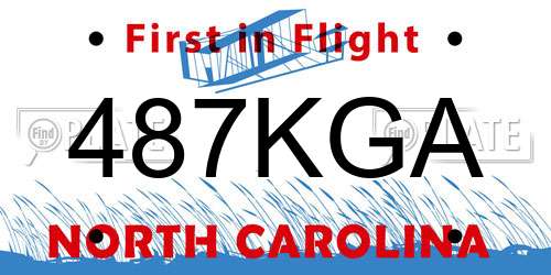 487KGA North Carolina License Plate