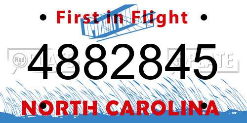 4882845 North Carolina License Plate