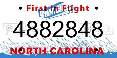 4882848 North Carolina License Plate