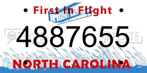 4887655 North Carolina License Plate